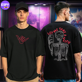 Buy Men's Black Graphic Printed Oversized T-shirt (Copy)