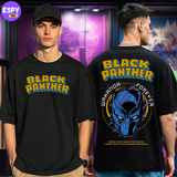 Buy Men's Black Graphic Printed Oversized T-shirt