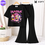 Trendy Women’s Co-Ord Set – Loose Fit Tee & Bootcut Pants