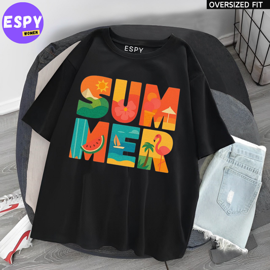 Urban Kawaii Oversized T-Shirt – Women’s Loose Summer Fit