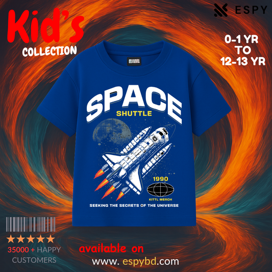 Kids Premium Drop Shoulder T-Shirt - NASA