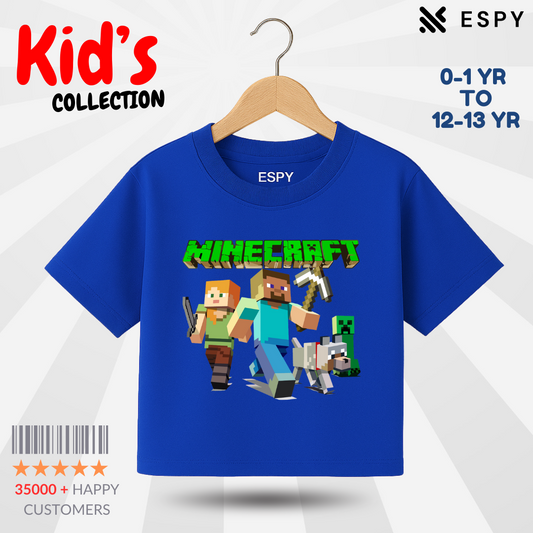 Kids Premium Drop Shoulder T-Shirt - Minecraft