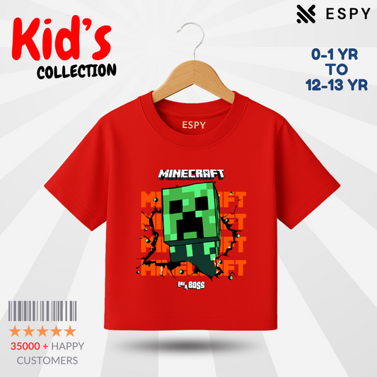 Kids Premium Drop Shoulder T-Shirt - Minecraft