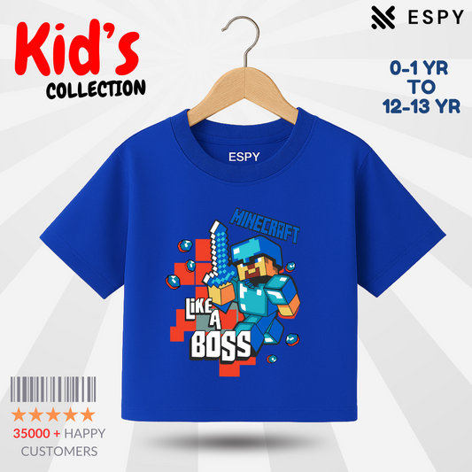 Kids Premium Drop Shoulder T-Shirt - Minecraft