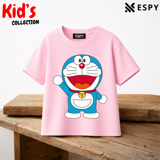 Doraemon Kids Premium Cotton Drop Shoulder T-Shirt