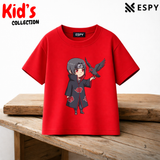 Itachi Uchiha Crow Kids Anime Premium Cotton T-Shirt