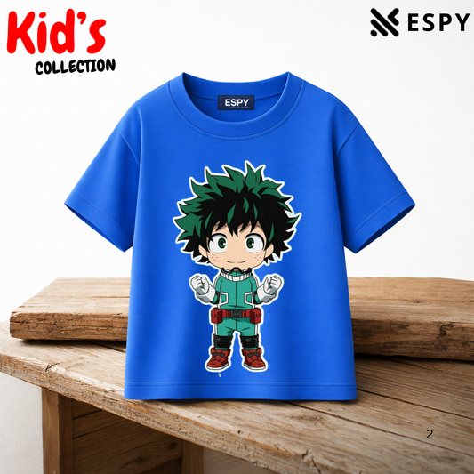 Deku Chibi Kids Anime Drop Shoulder T-Shirt