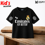Kids Real Madrid Cotton Drop Shoulder T-Shirt