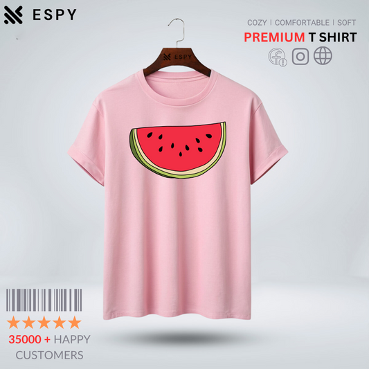 Watermelon Women Half Sleeve Printed T-Shirt