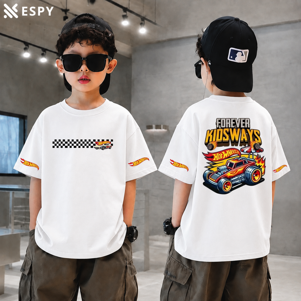 Trendy Kids Raching Car Drop Shoulder T-Shirt – Premium Quality