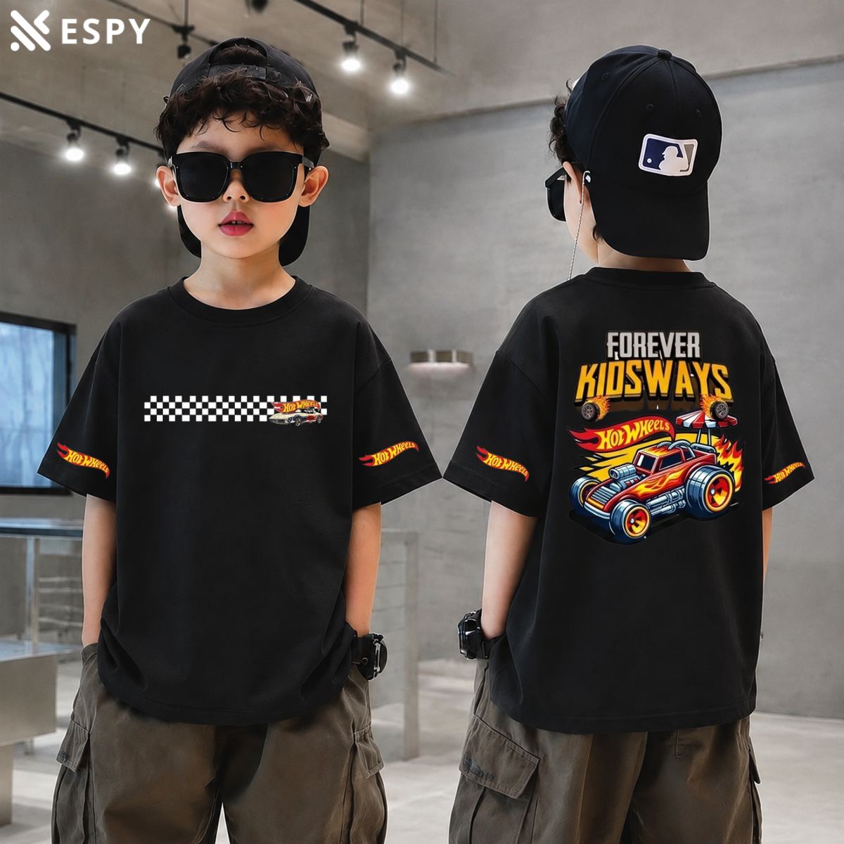 Trendy Kids Raching Car Drop Shoulder T-Shirt – Premium Quality