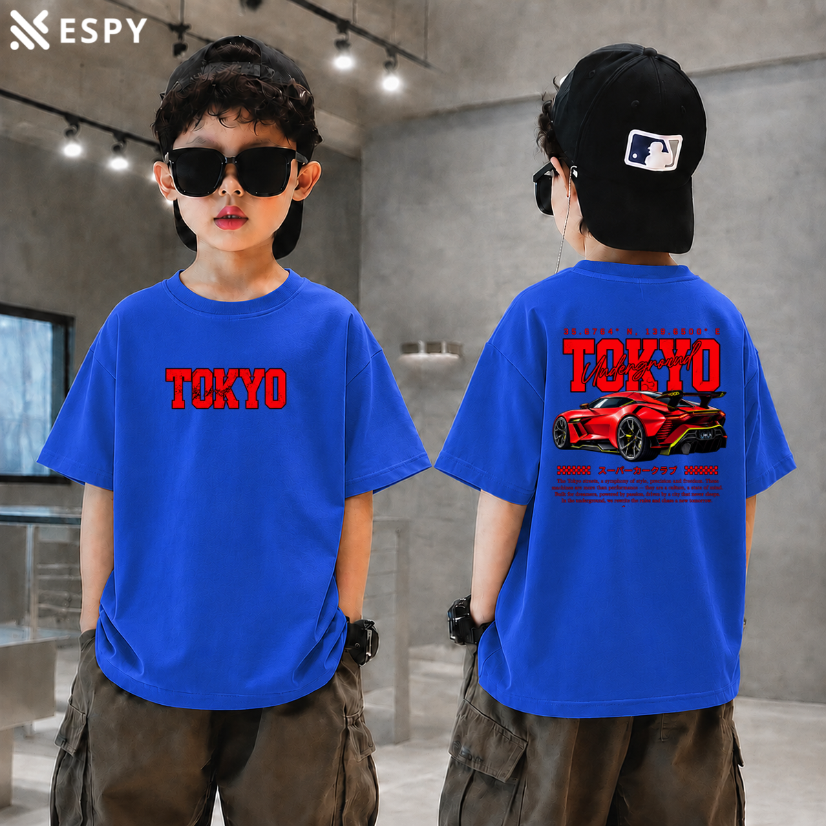 Trendy Kids Car  Drop Shoulder T-Shirt – Premium Quality