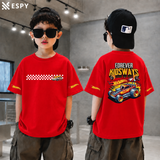 Trendy Kids Raching Car Drop Shoulder T-Shirt – Premium Quality