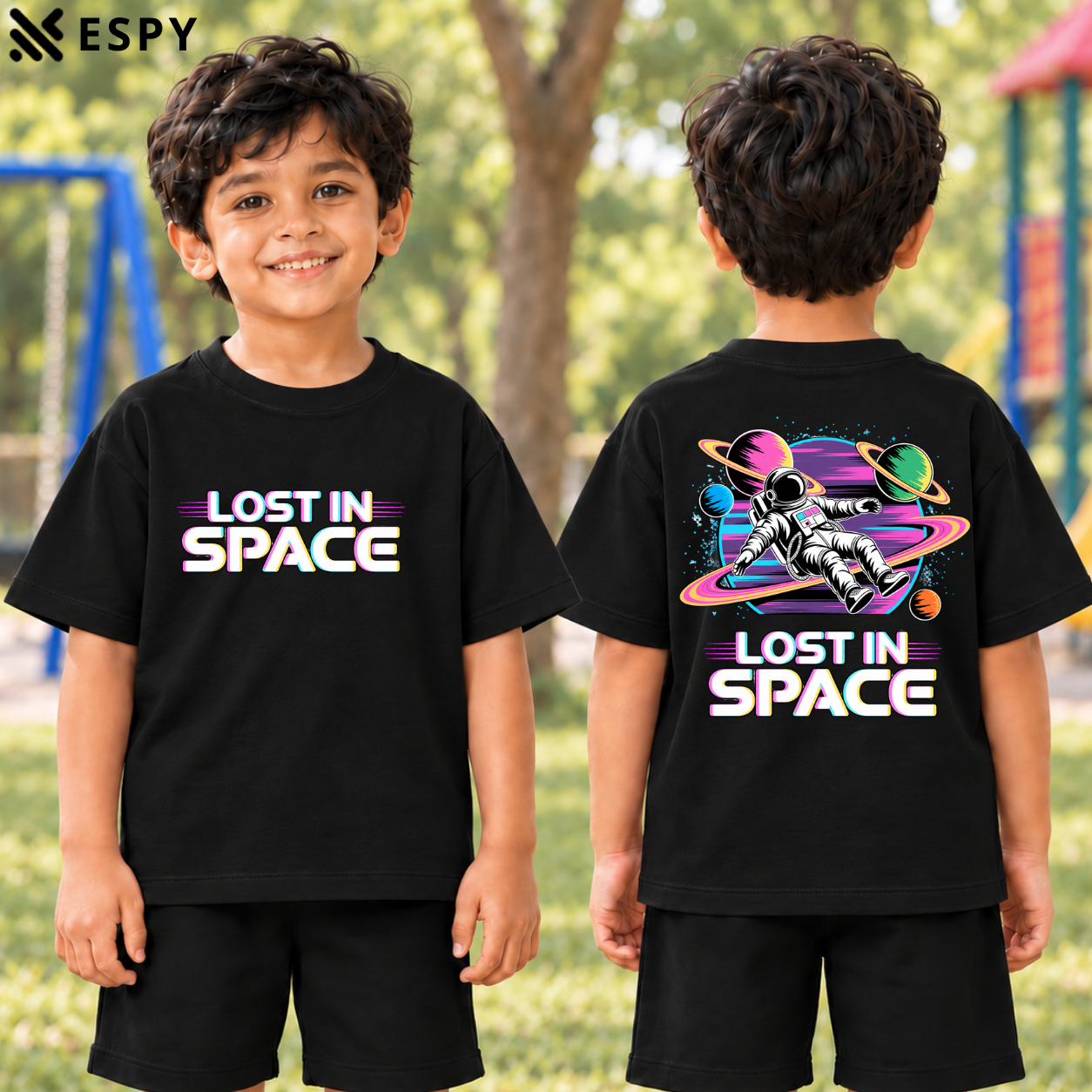 Trendy Kids Space Drop Shoulder T-Shirt – Premium Quality