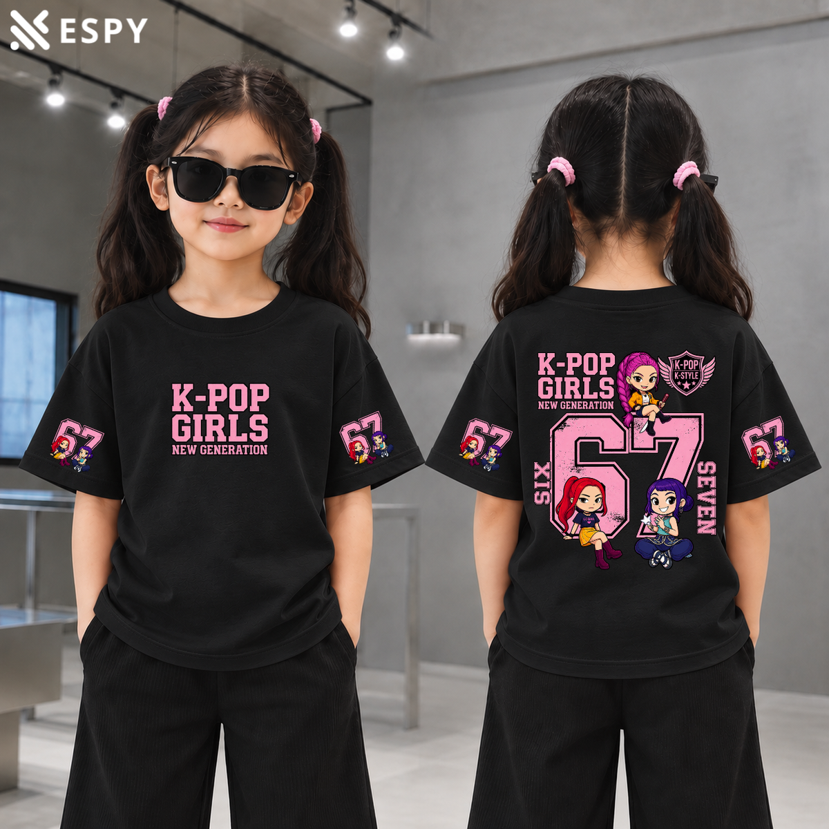 Trendy Kids Huntrix Drop Shoulder T-Shirt – Premium Quality