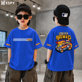 Trendy Kids Raching Car Drop Shoulder T-Shirt – Premium Quality