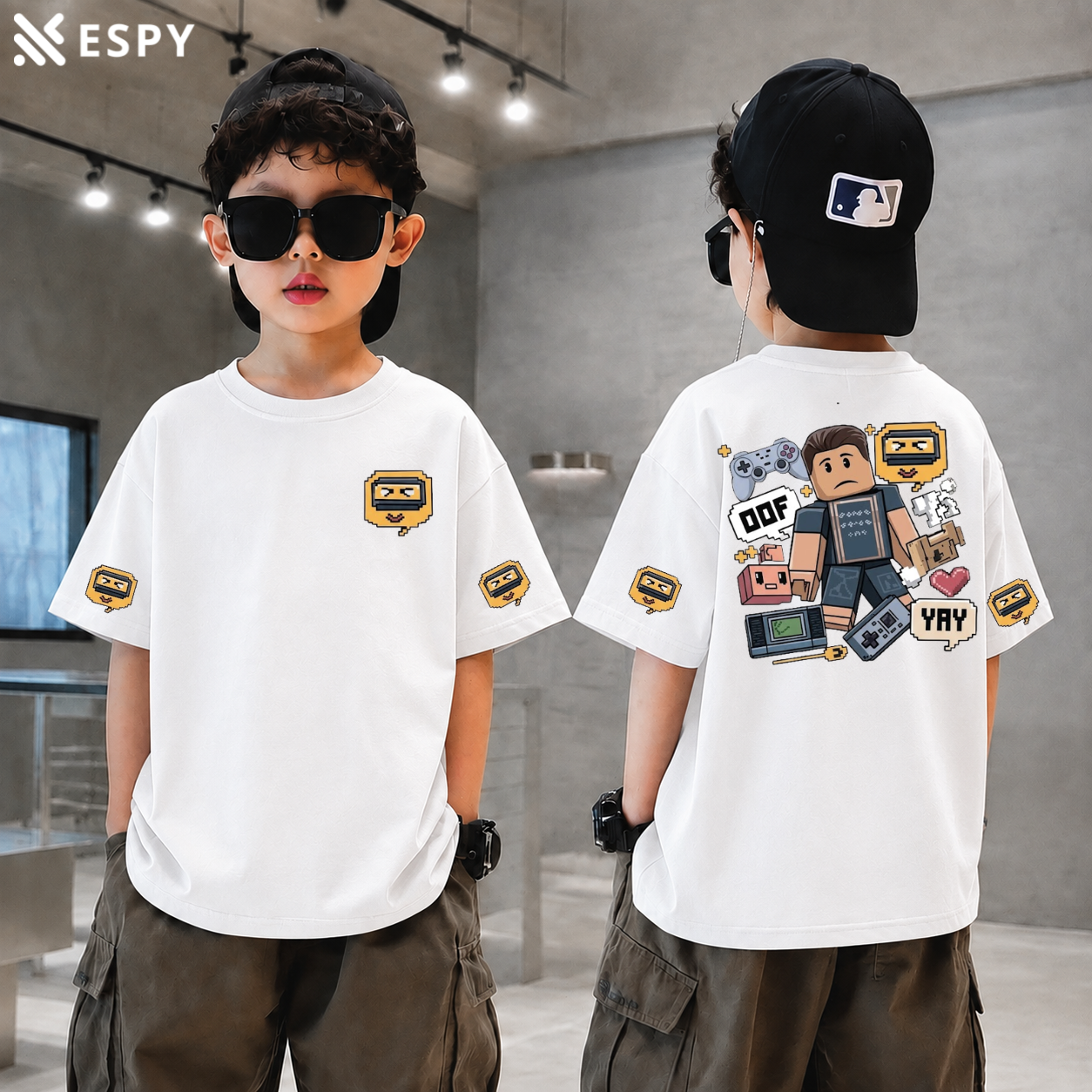 Trendy Kids Gamer  Drop Shoulder T-Shirt – Premium Quality