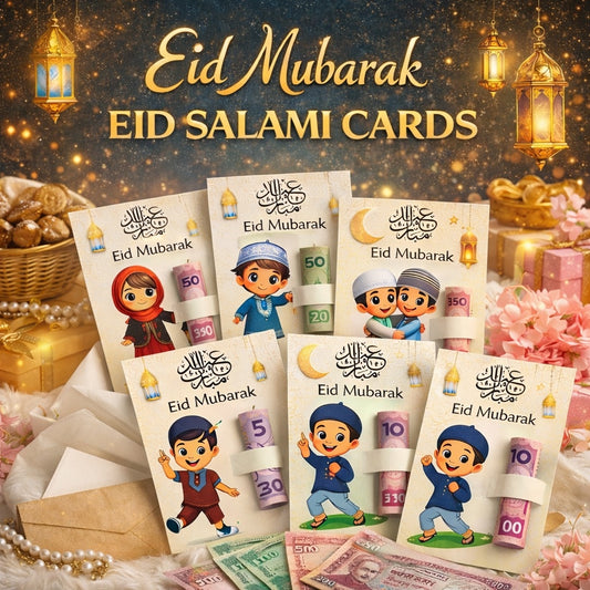 Stylish Eid Salami Card for Kids & Family - Bundle