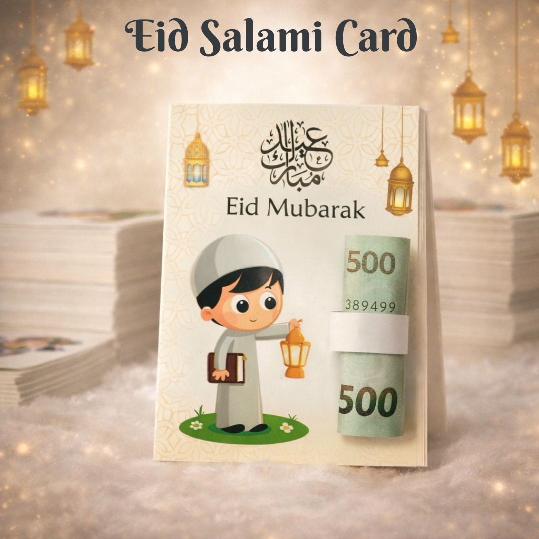 Stylish Eid Salami Card for Kids & Family