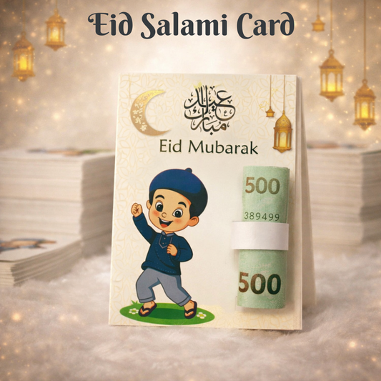 Stylish Eid Salami Card for Kids & Family