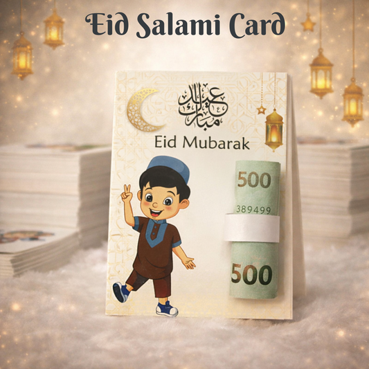Stylish Eid Salami Card for Kids & Family