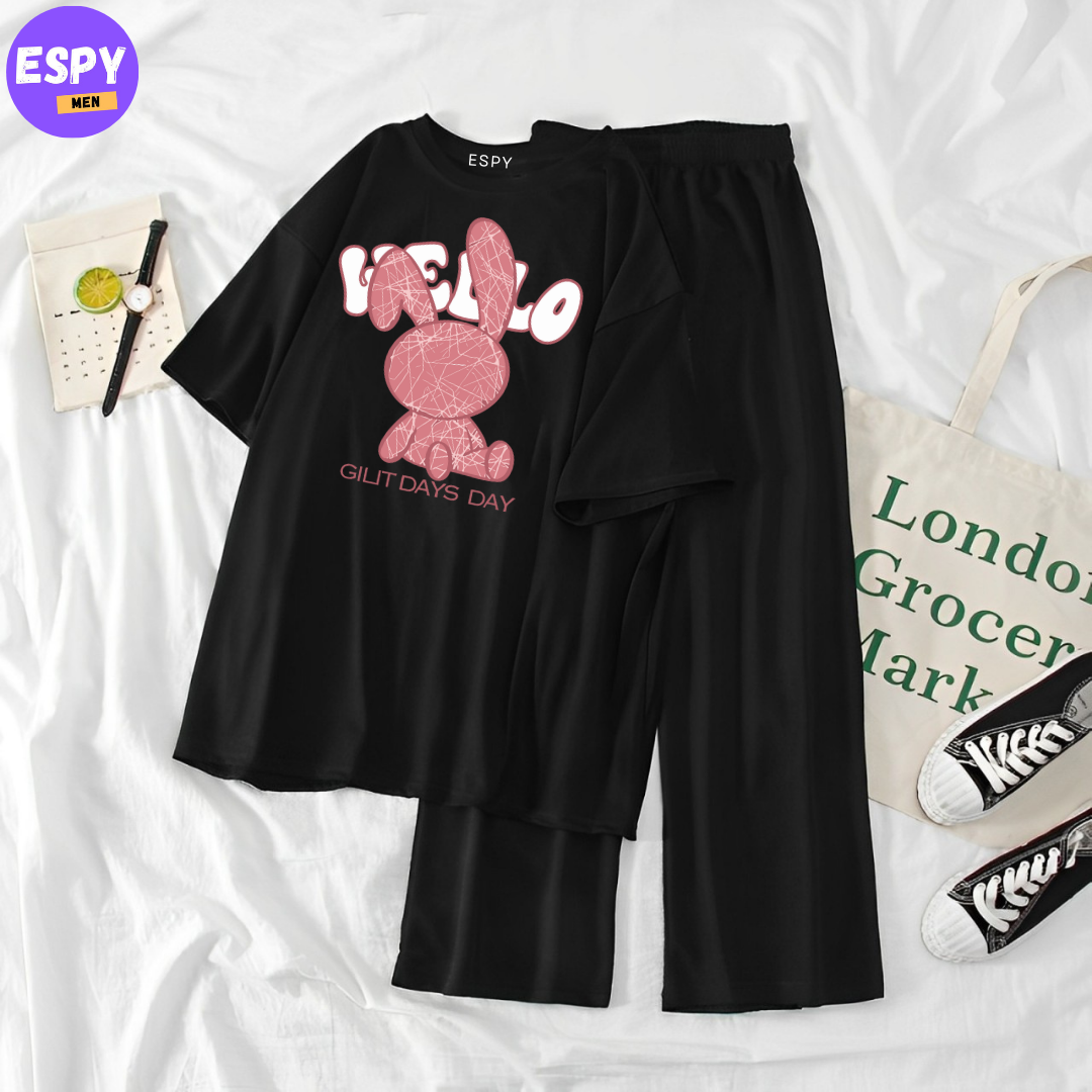 Women's Oversized T shirt And Pant Set