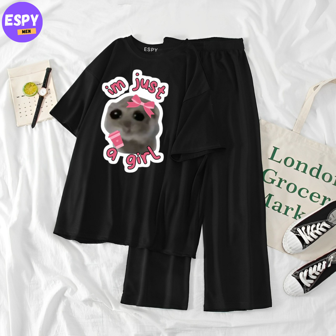 Women's Oversized T shirt And Pant Set