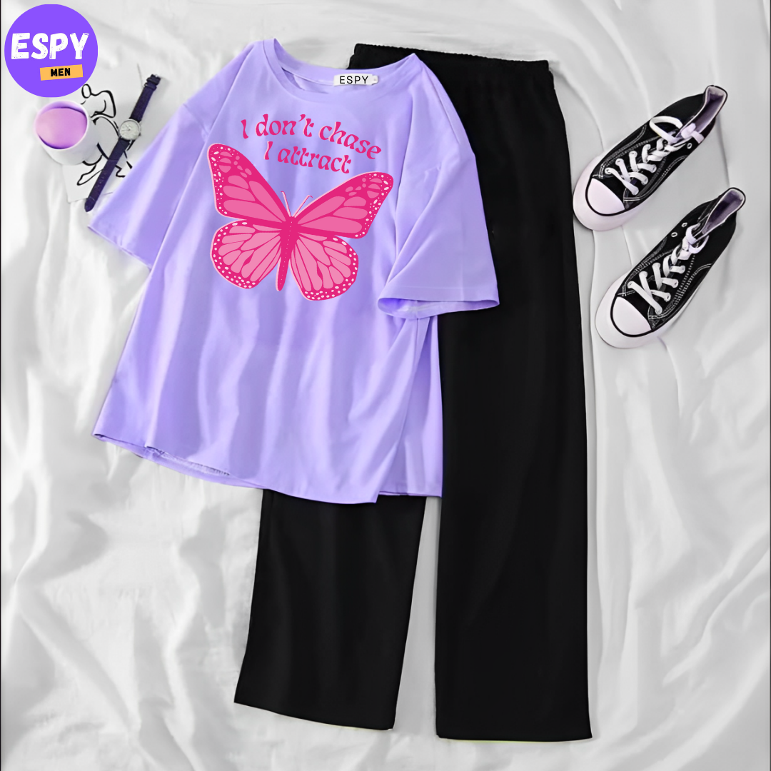 Women's Oversized T shirt And Pant Set