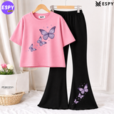 Trendy Women’s Co-Ord Set – Loose Fit Tee & Bootcut Pants