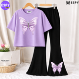 Trendy Women’s Co-Ord Set – Loose Fit Tee & Bootcut Pants
