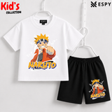 Soft Cotton Drop Shoulder T-Shirt & Shorts Set for Kids