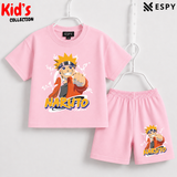 Soft Cotton Drop Shoulder T-Shirt & Shorts Set for Kids