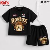 Soft Cotton Drop Shoulder T-Shirt & Shorts Set for Kids