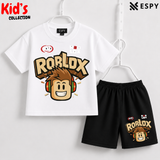 Soft Cotton Drop Shoulder T-Shirt & Shorts Set for Kids