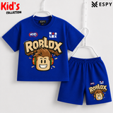 Soft Cotton Drop Shoulder T-Shirt & Shorts Set for Kids