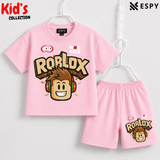Soft Cotton Drop Shoulder T-Shirt & Shorts Set for Kids