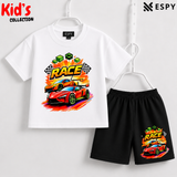 Soft Cotton Drop Shoulder T-Shirt & Shorts Set for Kids