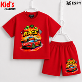 Soft Cotton Drop Shoulder T-Shirt & Shorts Set for Kids