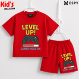 Soft Cotton Drop Shoulder T-Shirt & Shorts Set for Kids