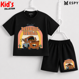 Soft Cotton Drop Shoulder T-Shirt & Shorts Set for Kids