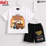 Soft Cotton Drop Shoulder T-Shirt & Shorts Set for Kids