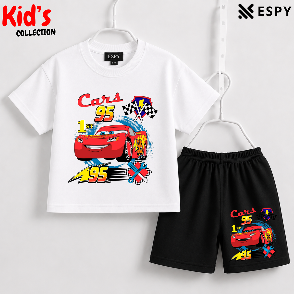 Soft Cotton Drop Shoulder T-Shirt & Shorts Set for Kids