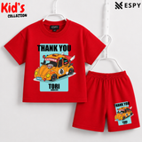 Soft Cotton Drop Shoulder T-Shirt & Shorts Set for Kids