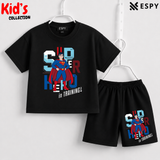 Soft Cotton Drop Shoulder T-Shirt & Shorts Set for Kids