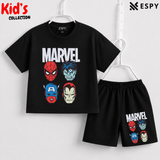 Soft Cotton Drop Shoulder T-Shirt & Shorts Set for Kids