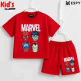 Soft Cotton Drop Shoulder T-Shirt & Shorts Set for Kids