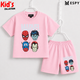 Soft Cotton Drop Shoulder T-Shirt & Shorts Set for Kids