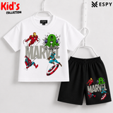 Soft Cotton Drop Shoulder T-Shirt & Shorts Set for Kids