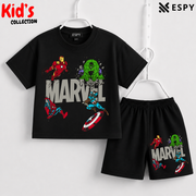 Soft Cotton Drop Shoulder T-Shirt & Shorts Set for Kids