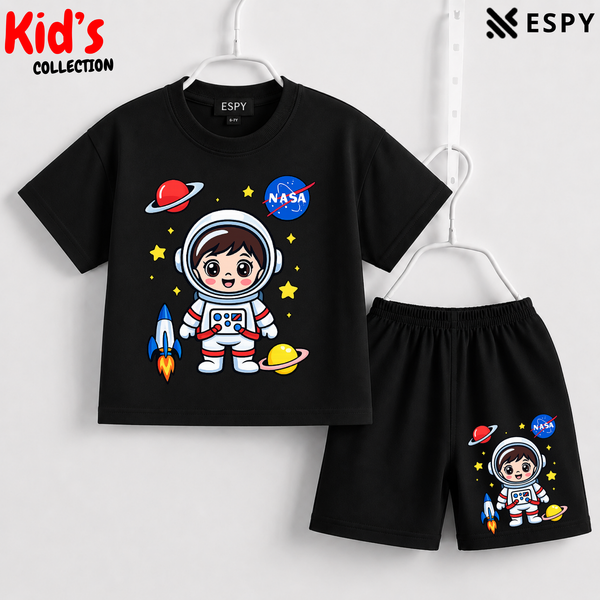 Premium Cotton Kids Co-Ord Set | Drop Shoulder T-Shirt & Shorts